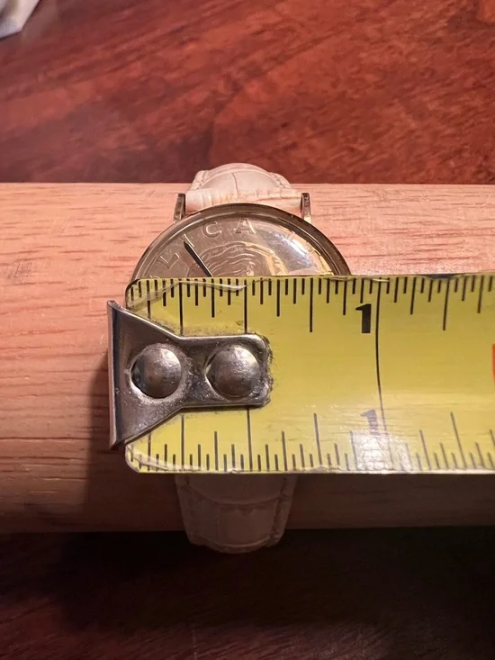 Vicence Italy 14KT Gold Milor Coin Dial Watch Leather Strap Vintage - Picture 6 of 8